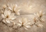 Coastal Magnolia Branch Magnolia Wall Art Canvas Print