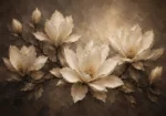 Shadowed Ivory Magnolias Magnolia Wall Art Canvas Print