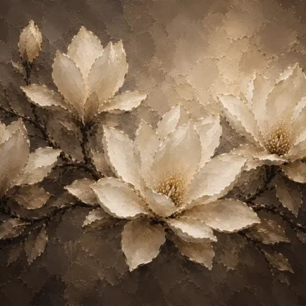 Shadowed Ivory Magnolias Magnolia Wall Art Canvas Print