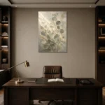 Sunlit Sage Eucalyptus Wall Art Canvas Print displayed in a contemporary gallery-inspired room