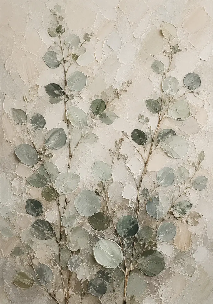 Tall Stem Eucalyptus Wall Art Canvas Print