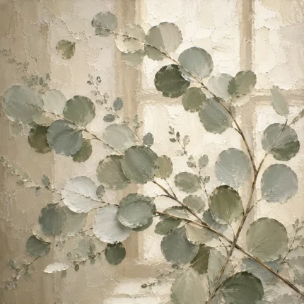 Layered Branch Eucalyptus Wall Art Canvas Print