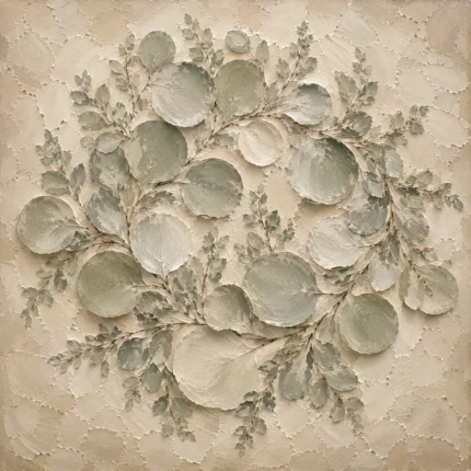 Eucalyptus Wreath Eucalyptus Wall Art Canvas Print