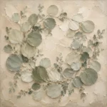 Circular Branch Eucalyptus Wall Art Canvas Print