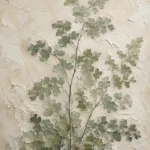Textured Maidenhair Fern Wall Art Canvas Print