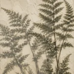 Shadowed Fern Silhouette Wall Art Canvas Print