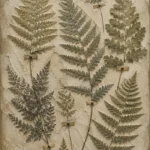 Pressed Herbarium Fern Wall Art Canvas Print