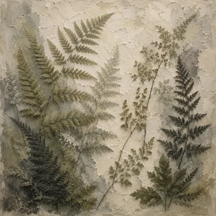 Layered Forest Fern Wall Art Canvas Print