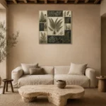 Herbarium Gallery Fern Wall Art Canvas Print presented in a sophisticated home setting