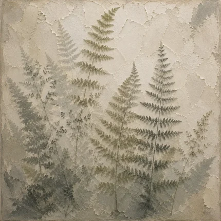 Misty Meadow Fern Wall Art Canvas Print