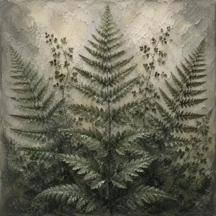 Dewlit Forest Fern Wall Art Canvas Print