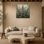 Dewlit Forest Fern Wall Art Canvas Print presented in a sophisticated home setting