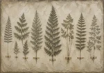 Botanical Specimen Fern Wall Art Canvas Print