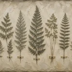 Botanical Specimen Fern Wall Art Canvas Print