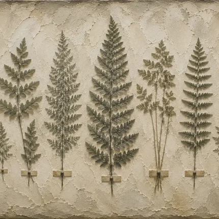 Botanical Specimen Fern Wall Art Canvas Print