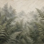 Misty Fern Forest Wall Art Canvas Print