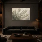 Branching Maidenhair Fern Wall Art Canvas Print shown in a warm modern interior