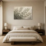 Branching Maidenhair Fern Wall Art Canvas Print showcased in an elegant minimalist interior