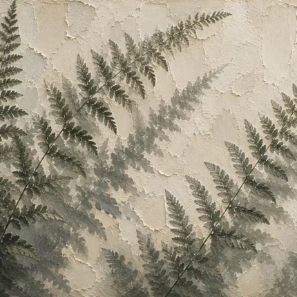 Diagonal Woodland Fern Wall Art Canvas Print
