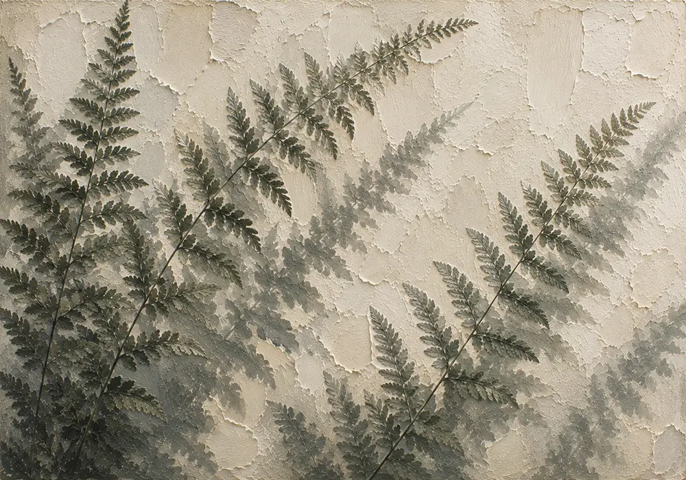Diagonal Woodland Fern Wall Art Canvas Print