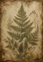 Fern Herbarium Wall Art Canvas Print