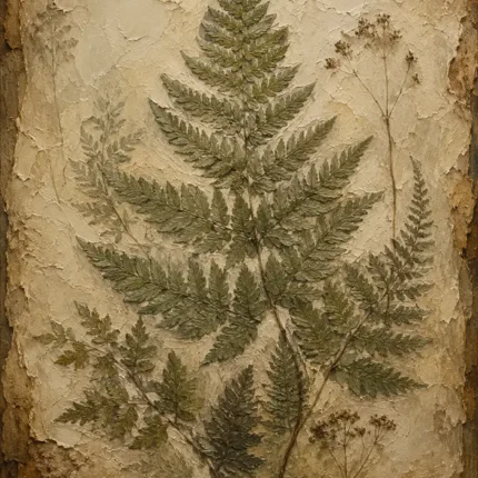 Fern Herbarium Wall Art Canvas Print