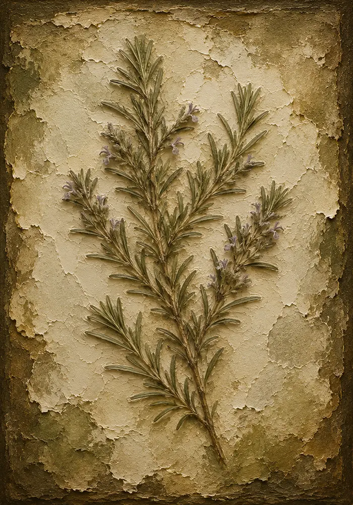 Rosemary Herbarium Wall Art Canvas Print