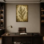 Rosemary Herbarium Wall Art Canvas Print displayed in a contemporary gallery-inspired room