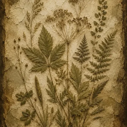 Wild Botanical Herbarium Wall Art Canvas Print