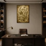 Wild Botanical Herbarium Wall Art Canvas Print displayed in a contemporary gallery-inspired room