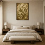 Wild Botanical Herbarium Wall Art Canvas Print showcased in an elegant minimalist interior