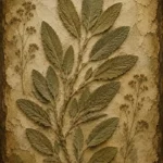 Sage Herbarium Wall Art Canvas Print