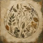 Pressed Wildflower Herbarium Wall Art Canvas Print