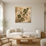 Ivy Vine Herbarium Wall Art Canvas Print styled in a refined neutral interior