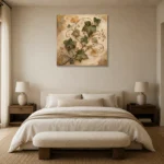 Ivy Vine Herbarium Wall Art Canvas Print showcased in an elegant minimalist interior