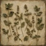 Mint Herbarium Wall Art Canvas Print