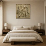Medicinal Herbs Herbarium Wall Art Canvas Print showcased in an elegant minimalist interior