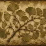 Ginkgo Branch Herbarium Wall Art Canvas Print