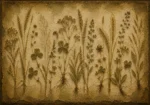 Wild Meadow Grass Herbarium Wall Art Canvas Print
