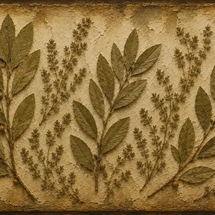 Laurel Branch Herbarium Wall Art Canvas Print