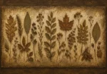 Autumn Leaves Herbarium Wall Art Canvas Print