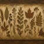 Autumn Leaves Herbarium Wall Art Canvas Print