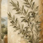 Tuscan Olive Branch Wall Art Canvas Print