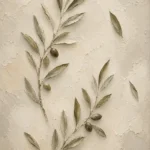 Minimal Olive Branch Wall Art Canvas Print