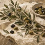 Olive Harvest Olive Branch Wall Art Canvas Print