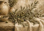 Olive Still Life Olive Branch Wall Art Canvas Print