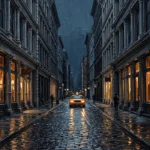 SoHo Taxi New York Cityscape Wall Art Canvas Print