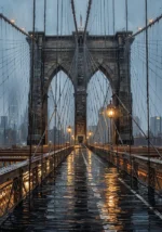 Brooklyn Bridge New York Cityscape Wall Art Canvas Print