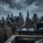 Chrysler Skyline New York Cityscape Wall Art Canvas Print