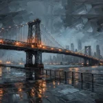 DUMBO Bridge New York Cityscape Wall Art Canvas Print